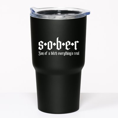 Sober Son Of A Bitch Everythings Real Alcoholics Aa Recovery Tumbler