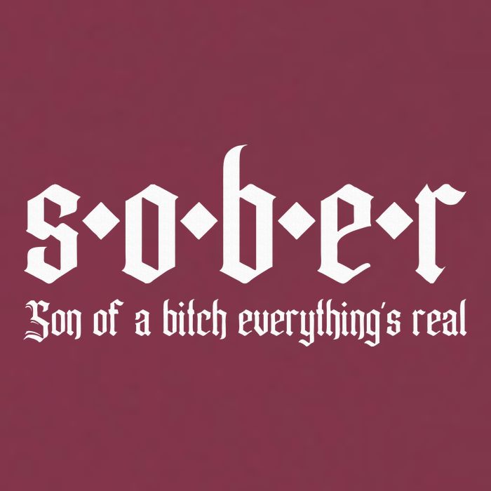 Sober Son Of A Bitch Everythings Real Alcoholics Aa Recovery 16oz Travel Tumbler