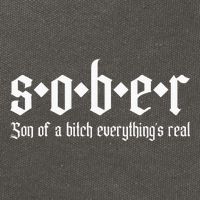 Sober Son Of A Bitch Everythings Real Alcoholics Aa Recovery Cotton Canvas Backpack
