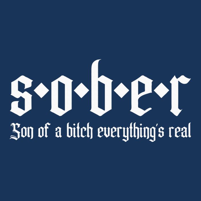 Sober Son Of A Bitch Everythings Real Alcoholics Aa Recovery Infant Baby Jersey Bodysuit