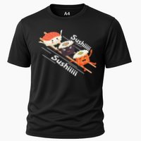 Sushi Sliding On Chopsticks Funny Graphic Plus Size Shirt For Girl Boy Unisex Performance Shirt
