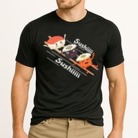Sushi Sliding On Chopsticks Funny Graphic Plus Size Shirt For Girl Boy Unisex Performance Shirt