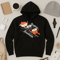 Sushi Sliding On Chopsticks Funny Graphic Plus Size Shirt For Girl Boy Unisex Hoodie