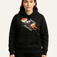 Sushi Sliding On Chopsticks Funny Graphic Plus Size Shirt For Girl Boy Unisex Hoodie
