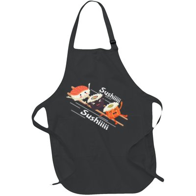 Sushi Sliding On Chopsticks Funny Graphic Plus Size Shirt For Girl Boy Unisex Apron