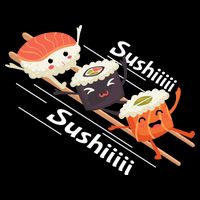 Sushi Sliding On Chopsticks Funny Graphic Plus Size Shirt For Girl Boy Unisex Button