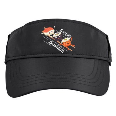 Sushi Sliding On Chopsticks Funny Graphic Plus Size Shirt For Girl Boy Unisex Adult Drive Performance Visor