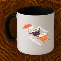Sushi Sliding On Chopsticks Funny Graphic Plus Size Shirt For Girl Boy Unisex Mug