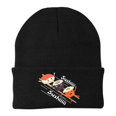 Sushi Sliding On Chopsticks Funny Graphic Plus Size Shirt For Girl Boy Unisex Beanie