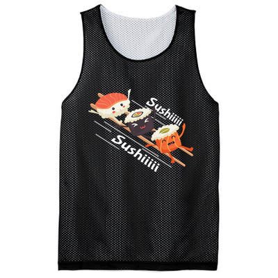 Sushi Sliding On Chopsticks Funny Graphic Plus Size Shirt For Girl Boy Unisex Mesh Reversible Basketball Jersey Tank