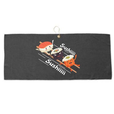 Sushi Sliding On Chopsticks Funny Graphic Plus Size Shirt For Girl Boy Unisex Large Microfiber Waffle Golf Towel
