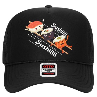 Sushi Sliding On Chopsticks Funny Graphic Plus Size Shirt For Girl Boy Unisex Trucker Hat