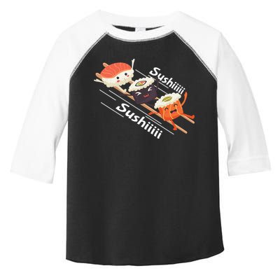 Sushi Sliding On Chopsticks Funny Graphic Plus Size Shirt For Girl Boy Unisex Toddler Fine Jersey T-Shirt