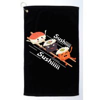 Sushi Sliding On Chopsticks Funny Graphic Plus Size Shirt For Girl Boy Unisex Golf Towel