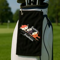 Sushi Sliding On Chopsticks Funny Graphic Plus Size Shirt For Girl Boy Unisex Golf Towel