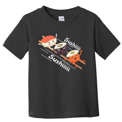 Sushi Sliding On Chopsticks Funny Graphic Plus Size Shirt For Girl Boy Unisex Toddler T-Shirt