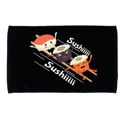 Sushi Sliding On Chopsticks Funny Graphic Plus Size Shirt For Girl Boy Unisex Microfiber Hand Towel