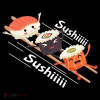 Sushi Sliding On Chopsticks Funny Graphic Plus Size Shirt For Girl Boy Unisex Crop Top