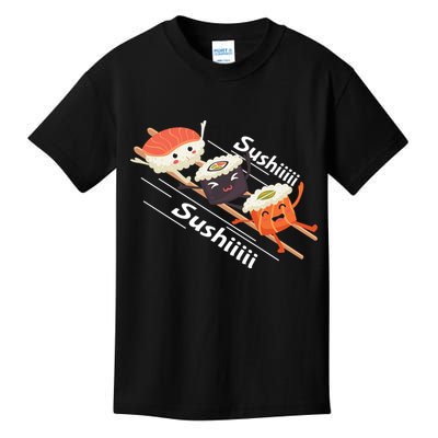 Sushi Sliding On Chopsticks Funny Graphic Plus Size Shirt For Girl Boy Unisex Kids T-Shirt