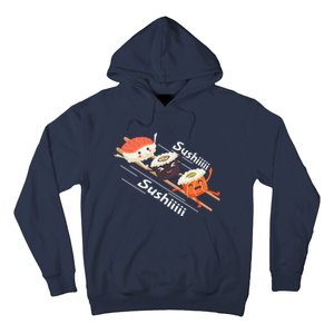 Sushi Sliding On Chopsticks Funny Graphic Plus Size Shirt For Girl Boy Unisex Hoodie