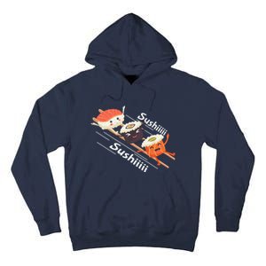 Sushi Sliding On Chopsticks Funny Graphic Plus Size Shirt For Girl Boy Unisex Tall Hoodie