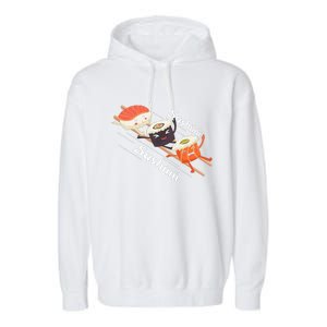 Sushi Sliding On Chopsticks Funny Graphic Plus Size Shirt For Girl Boy Unisex Garment-Dyed Fleece Hoodie