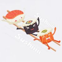 Sushi Sliding On Chopsticks Funny Graphic Plus Size Shirt For Girl Boy Unisex Garment-Dyed Sweatshirt