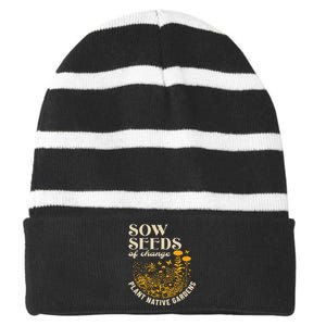 Sow Seeds Of Change Plant Native Gardens Striped Beanie with Solid Band