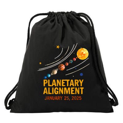 System Solar Planets Planetary Alignment January 25th 2025 Drawstring Bag