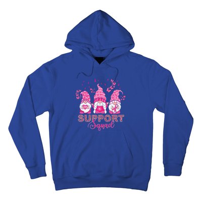 Support Squad Pink Ribbon Gnome Leopard Breast Cancer Funny Gift Funny Gift Hoodie