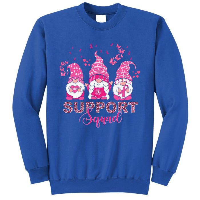 Support Squad Pink Ribbon Gnome Leopard Breast Cancer Funny Gift Funny Gift Sweatshirt