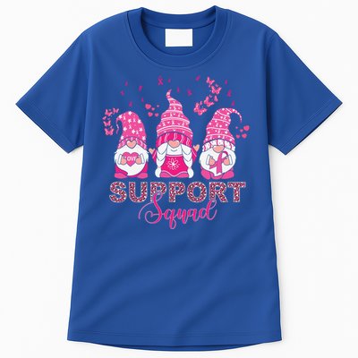 Support Squad Pink Ribbon Gnome Leopard Breast Cancer Funny Gift Funny Gift Tall T-Shirt