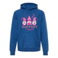 Support Squad Pink Ribbon Gnome Leopard Breast Cancer Funny Gift Funny Gift Premium Hoodie