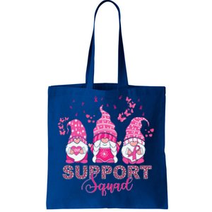 Support Squad Pink Ribbon Gnome Leopard Breast Cancer Funny Gift Funny Gift Tote Bag