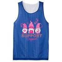 Support Squad Pink Ribbon Gnome Leopard Breast Cancer Funny Gift Funny Gift Mesh Reversible Basketball Jersey Tank