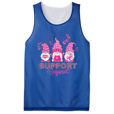 Support Squad Pink Ribbon Gnome Leopard Breast Cancer Funny Gift Funny Gift Mesh Reversible Basketball Jersey Tank