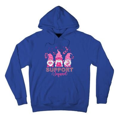 Support Squad Pink Ribbon Gnome Leopard Breast Cancer Funny Gift Funny Gift Tall Hoodie