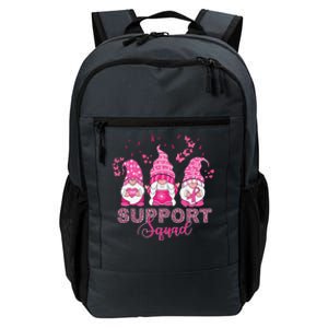 Support Squad Pink Ribbon Gnome Leopard Breast Cancer Funny Gift Funny Gift Daily Commute Backpack