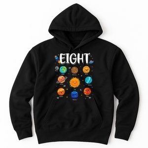 Solar System Planets Eight 8 Years Old 8th Birthday Hoodie