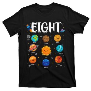 Solar System Planets Eight 8 Years Old 8th Birthday T-Shirt