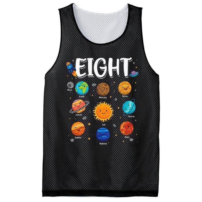 Solar System Planets Eight 8 Years Old 8th Birthday Mesh Reversible Basketball Jersey Tank