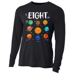 Solar System Planets Eight 8 Years Old 8th Birthday Cooling Performance Long Sleeve Crew