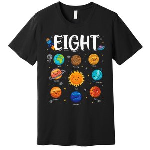 Solar System Planets Eight 8 Years Old 8th Birthday Premium T-Shirt