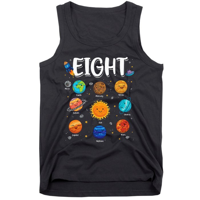 Solar System Planets Eight 8 Years Old 8th Birthday Tank Top