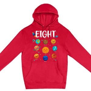 Solar System Planets Eight 8 Years Old 8th Birthday Premium Pullover Hoodie