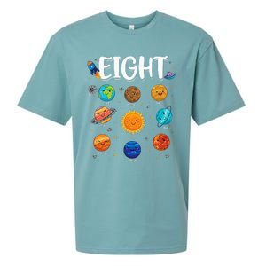 Solar System Planets Eight 8 Years Old 8th Birthday Sueded Cloud Jersey T-Shirt