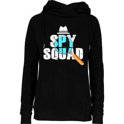 Spy Squad Police Crime Investigator Private Detective Team Womens Funnel Neck Pullover Hood