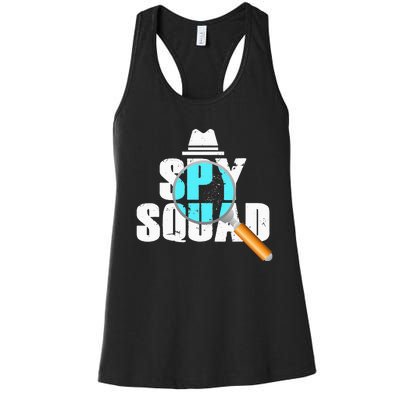 Spy Squad Police Crime Investigator Private Detective Team Women's Racerback Tank