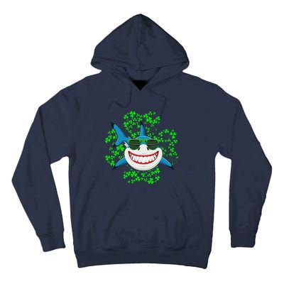 Shark St Patricks Day Shamrock Shark Wearing Green Glasses Tall Hoodie