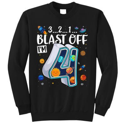 Solar System Planets Four 4 Years Old 4th Birthday Sweatshirt